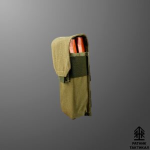 Подсумок для 2-х магазинов АК с клапаном и резинкой / Мох
